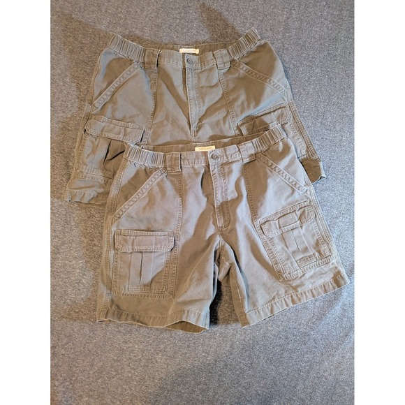 Savane Other - Savane Cargo Shorts Men's Sz 36-Khaki-Lot Of 2-Cotton/Polyester-7" inseam